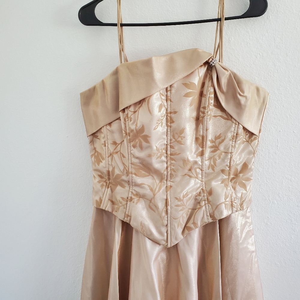 Lenovia Fashion Champagne Color Formal Dress